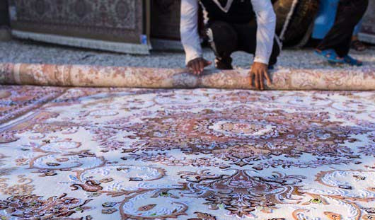 روش اصولی لول کردن قالی در قالیشویی جوادیه 